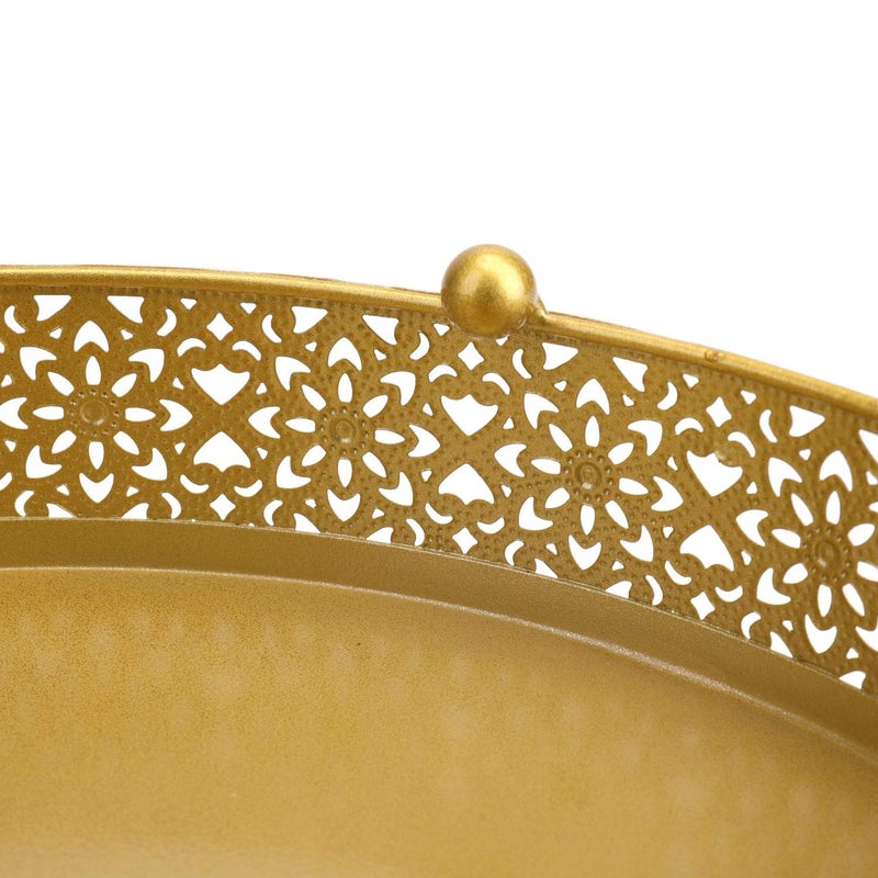 Hedume 3-Piece Cake Stand Set, Round Metal Cake Stands, Dessert Cupcake Pastry Candy Display Plate for Wedding, Event, Birthday Party - Image 2